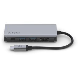 تصویر مبدل USB C 4 در 1 DOCK MULTIPORT AVC006BTSGY Belkin 