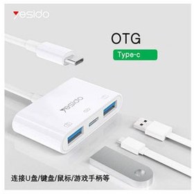 تصویر مبدل چندکاره OTG TYPE-C یسیدو مدل GS17 Yesido Multi-functional OTG TYPE-C Converter GS17 Model