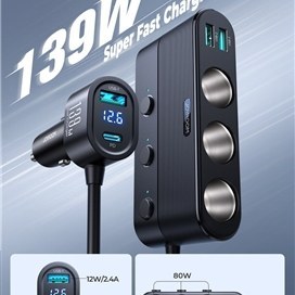 تصویر شارژر فندکی 7کاره 179 وات جویروم JOYROOM JR-CCL01 179W 