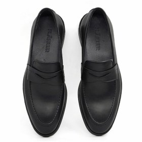 تصویر کفش مجلسی و رسمی مردانه چرم ریواچرم تبریز مدل زینو - مشکی / 44 