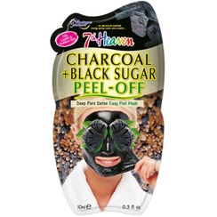 تصویر ماسک صورت لایه ای ذغال و شکر سیاه 10میل سون هیون 7th Heaven Characoal And Black Sugar Peel Off Face Mask 10ml