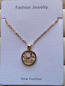 تصویر گردنبند دم وال نگین دار کد 35 