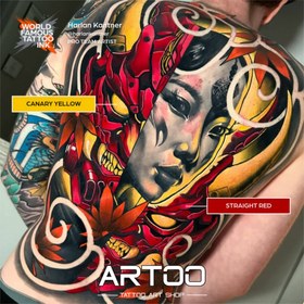 تصویر رنگ تتو STRAIGHT RED 