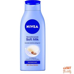 تصویر لوسیون بدن نیوآ مدل Soft Milk Shea Butter حجم 250 میلی لیتر Nivea Soft Milk Shea Butter Body Lotion 250ml