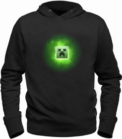 تصویر سویشرت مشکی آلفا با طرح ماینکرفت برند alfa tshirt Alpha Tshirt Minecraft Black Sweatshirt