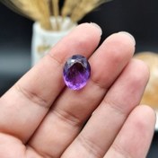 تصویر نگین آمیتیست تراش جواهری طبیعی کد 9299 