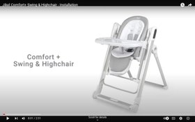 تصویر صندلی غذا تاب شو جیکل Jikel - Comfort+ Highchair & Swing 