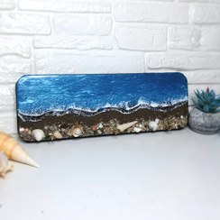 تصویر جاکلیدی دیواری رزینی طرح دریا و ساحل Resin Wall Keyholder - Beach & Ocean Design