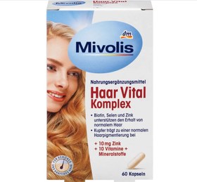 تصویر میوولیس برای موهای سالم 26 گرم Mivolis capsules for healthy hair Vital Complex, 26 g