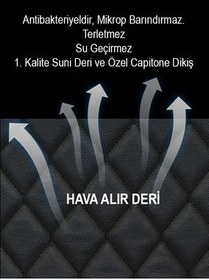 تصویر بالشتک صندلی خودرو HYUNDAI SANTAFE DM 2012 و بعد از آن سه گانه عقب پارچه ای مشکی آبی GD Life 