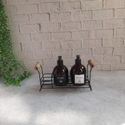 تصویر استند جا مایع دوقلو همراه با شیشه 