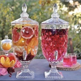 تصویر کلمن شیشه ای شربت خوری 5.5 لیتری 