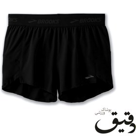 تصویر شورت ورزشی زنانه بروکس”Brooks chaser 3 مشکی BROOKS CHASER 3 SHORT