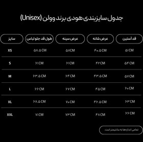 تصویر هودی ساده (Basic) با لوگو وولن رنگ طوسی روشن 