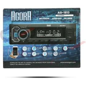 تصویر رادیو پخش بلوتوث دار دوفلش آگورا مدل AGORA AG-1813 Car MP3 Player AGORA AG-1813