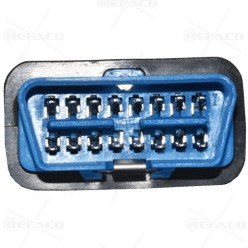 تصویر کابل 3متری اوبی دی آبی با ال ای دی REFACO OBDII OBDII CONNECTOR 16PIN MALE BLUE TO OPEN CABLE 3 METER WITH METAL BLADE AND LED 