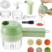 تصویر خردکن و مخلوط‌کن شارژی ۴ کاره بومز Electric Handheld Cooking Hammer, Food Chopper Multifunctional Package Version boms