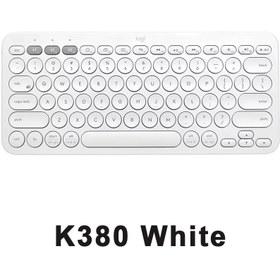 تصویر کیبورد بی سیم لاجیتک مدل K380 وارداتی - صورتی کارتونی Logitech K380 Keyboard