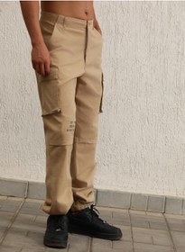 تصویر شلوار کتان مردانه خاکی برند hubberholme Men Khaki Trousers