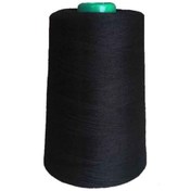 تصویر دوک نخ پلی استر رنگ سفید و مشکی Spools Thread