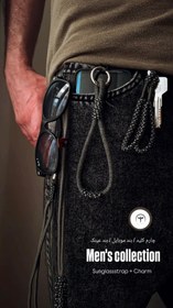 تصویر ست بندعینک و چارم - طوسی Sunglassstrap with charm