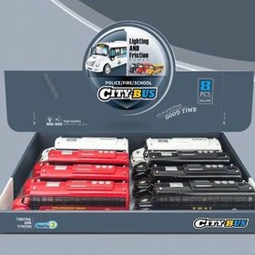 تصویر ماکت فلزی اتوبوس مدرسه موزیکال چراغدار عقبکش قدرتی کد 7733 