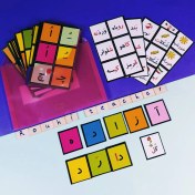 تصویر فلش کارت حروف الفبا و ترکیب نشانه ها 