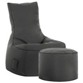 تصویر مبل شنی چرم با زیر پایی کد 32200