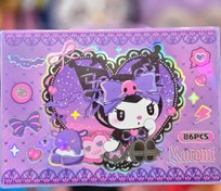 تصویر ست لوازم تحریر چند تکه - ست ۸۶ تکه طرح کرومی بنفش 