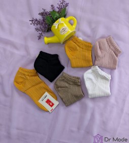 تصویر جوراب مچی زنانه توری لبه کنگره Women's lace ankle socks