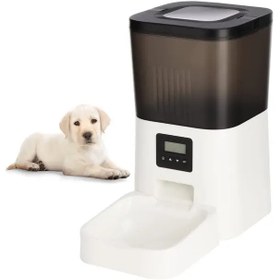 تصویر ظرف غذای اتوماتیک سگ و گربه 4 لیتری با قابلیت تنظیم صدا Automatic Pet Feeder For Dogs And Cats Voice Recorder