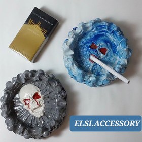 تصویر دکوری سنگی زیرسیگاری اسکلت بزرگ - تکی elsiaccessory