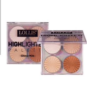 تصویر _پالت هایلایتر 4رنگ گلو کیت لولیس Highlighter Palette Glow Kit LOLIIS