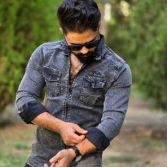 تصویر فروش فوق العاده پیراهن پیراهن لی مردانه دو جیب ساده و جذااااب رنگ ذغالی با ارسال رایگان 