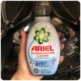 تصویر تمیز کننده ماشین لباسشویی بریتانیایی آریل لنور ARIEL Lenor Washing Machine Cleaner ضد باکتری و رسوب 250 میل 