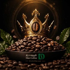تصویر دانه قهوه ربوستا ویتنام ۱ کیلوگرم کافئین سلطنتی 