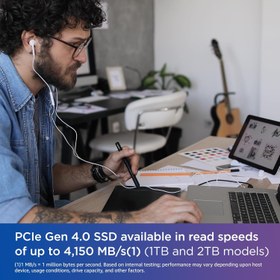 تصویر حافظه اس اس دی اینترنال وسترن دیجیتال مدل آبی SN580 M.2 2280 NVMe ظرفیت 500 گیگابایت Western Digital Blue SN580 M.2 2280 NVMe 500GB SSD