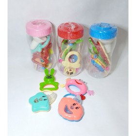 تصویر پک جغجغه طرح شیشه شیر 