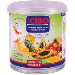 تصویر کمپوت میوه ها استوایی CIBO کمپوت یک عددی 425 گرم متقرقه 450 گرم