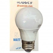 تصویر لامپ LED حبابی 5 وات E27 مهتابی نارون لیان 