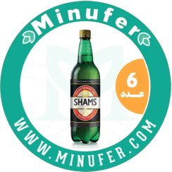 تصویر اکسترا مالت شمس (سرطلایی) ۱ لیتری - باکس 6 عددی Shams Extra Malt Beverage 1L