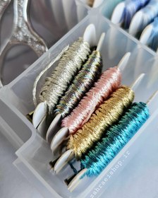 تصویر پک نخ و لوازم گلدوزی لاکچری باکس 