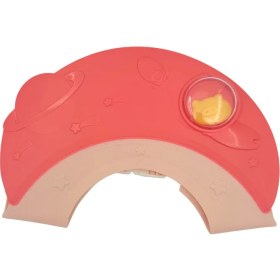 تصویر کلاه حمام سیلیکونی کودک طرح خوک فضایی | محافظ چشم و گوش نوزاد هنگام شست‌وشو Silicone Baby Shower Cap – Space Pig Design