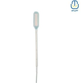 تصویر پیپت پاستور پلاستیکی غیر استریل گلوبال رول یک سی سی Global Roll Non-sterile plastic Pasteur pipette 1 cc