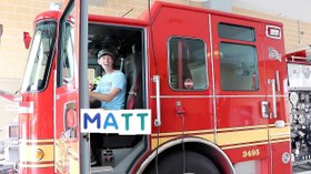 تصویر کلیپ آموزش زبان کودکان با مت Todays News Show With Matt Fire Truck Letter C 