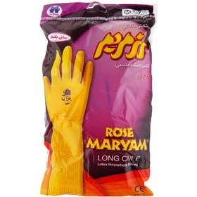 تصویر رزمريم دستکش ظرفشويي ساق بلند سایز متوسط Roz maryam dishwashing gloves with long legs M