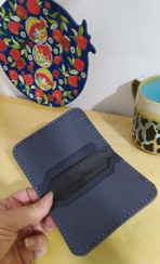 تصویر جا کارتی چرم دستدوز،جاکارتی تکه دوزی،کد 19 