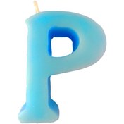 تصویر شمع مدل حروف رومی طرح P 