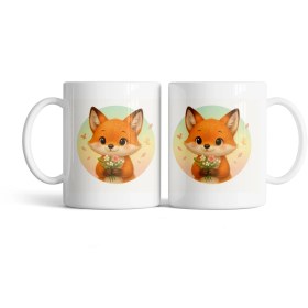 تصویر ماگ روباه بامزه کد M23 