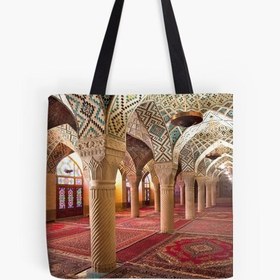 تصویر ساک خرید طرح مسجد رنگی 